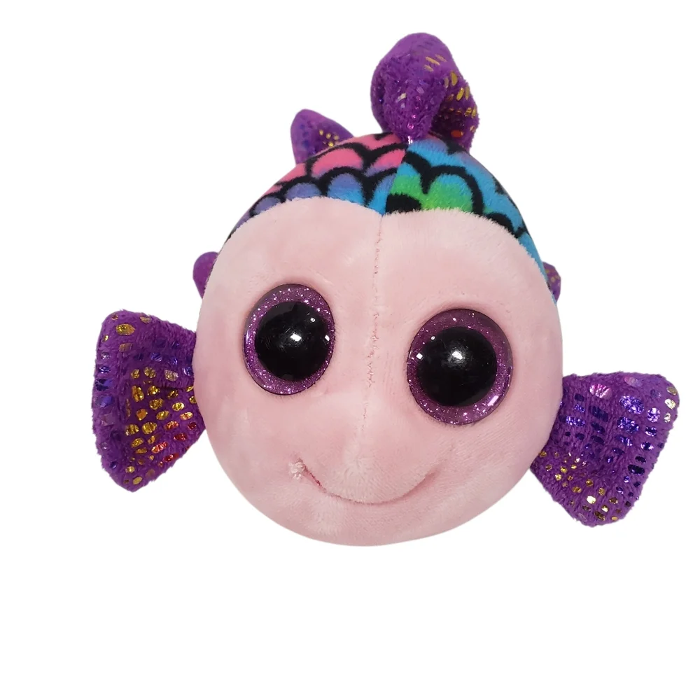Ty Beanie Boos‎ Flippy The Multicolored Fish Rainbow Plush Toy